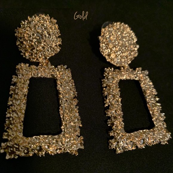 Designer Styled Hammered Shimmer Earrings - Picture 10 of 15